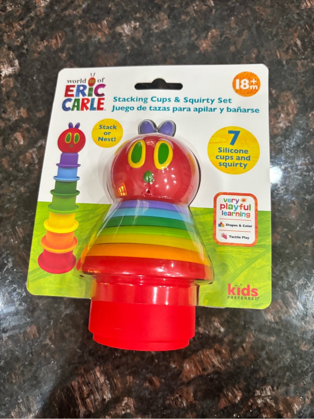 Stacking Cups & Squirty Set - Rainbow Red